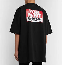Load image into Gallery viewer, FOR RENT Vetements T-Shirts 1:1 High quality Oversize RED Letter Printing Women Men Vetements Tees Vetements T shirt
